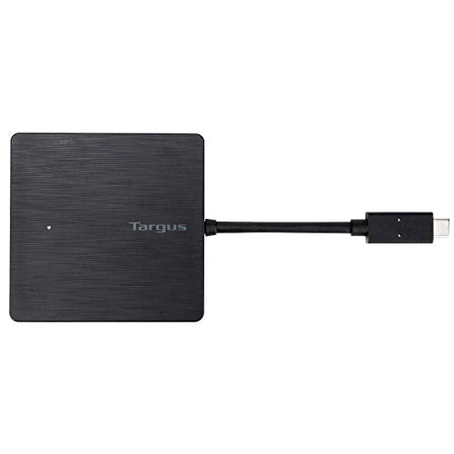 Targus USB-C to 2-Port USB 3.0 and 1 USB-C Hub with Power Pass-Through, 2.5 x 2.44 x 0.63 Inches, Black (ACH928USZ) - style: USB-C to 2-Port USB 3.0 and 1 USB-C Hub