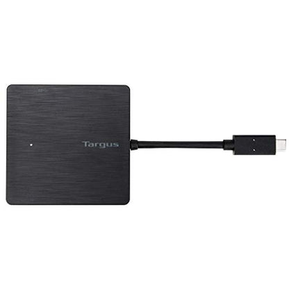 Targus USB-C to 2-Port USB 3.0 and 1 USB-C Hub with Power Pass-Through, 2.5 x 2.44 x 0.63 Inches, Black (ACH928USZ) - style: USB-C to 2-Port USB 3.0 and 1 USB-C Hub