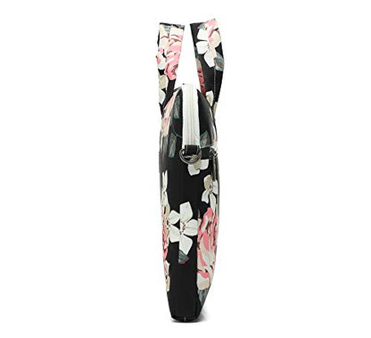 15 inch White Rose Water Resistant Laptop Shoulder Messenger Bag Sleeve Case for MacBook Pro 16 inch and 15 inch-15.6 inch laptop - color: ‎white Rose