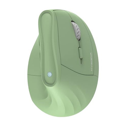 KYSONA Ergonomic Mouse Wireless, Bluetooth Vertical Mouse, 5-Level Adjustable DPI, 2.4G Silent Switch Mice for Windows, MacOS, IPadOS, Laptop, PC, Olive Green - color: Olive Green