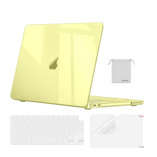 MOSISO Compatible with MacBook Neo Case 13 inch 2026 A3404 A18 Pro Chip | 4 in 1 Kit Surpass Natural Beauty Scratch-Resistant Hard Shell, Ultra-Thin Precision-Matched to Laptop Color, Crystal Citrus - color: Crystal Citrus