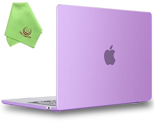 UESWILL Case for MacBook Air (15 inch, M2 M3 M4 M5, 2023 2024 2025 2026) Model A3448 A3241 A3114 A2941, Matte Hard Shell Cover + Microfiber Cloth, Purple - color: Purple, size: MacBook Air 15" (M2 M3 M4 M5)