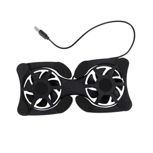Portable Foldable Laptop Cooling Pad with USB Fans for Notebook Cooling Black Compatible with Laptops for Gaming and Work
