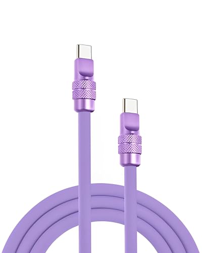 chubbycable for iPhone 17 240W Anodizing Fast Charging USB C Cable Silicone Durable Data Transfer Cable, Lavender, Type-C to Type-C, 6.6FT - color: Lavender, size: 6.6ft (2m)