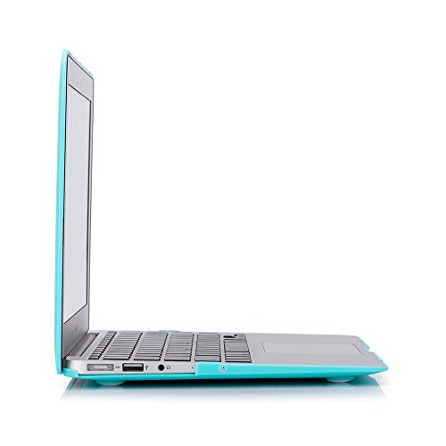 RUBAN Case for MacBook Air 13 Inch (Models: A1369 & A1466, Older Version 2010-2017 Release), Slim Snap On Hard Shell Protective Cover and Keyboard Cover, Turquoise - color: Turquoise