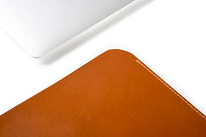 Leather Laptop Sleeve, Handmade Slim Case for MacBook Air 13" (M2) 2024, (M3) 2024 & 15 inch (M3) 2041 - color: Light Tobacco, size: 13"