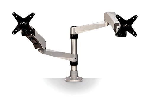 3M™ Monitor Stand, MA265S - color: Silver, style: Dual Arm