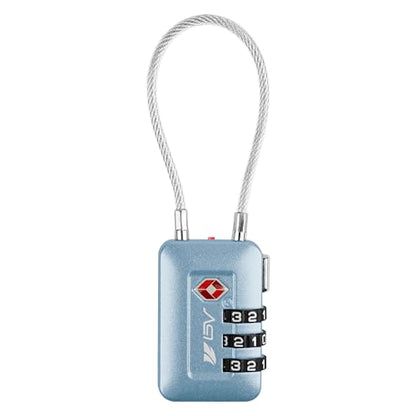 TSA Accepted Luggage Travel Lock, Set-Your-Own Combination Lock for School Gym Locker, Luggage Suitcase Baggage Locks, Filing Cabinets, Toolbox, Case (Arctic Blue, 1 Pack) - color: Arctic Blue 1-Pack