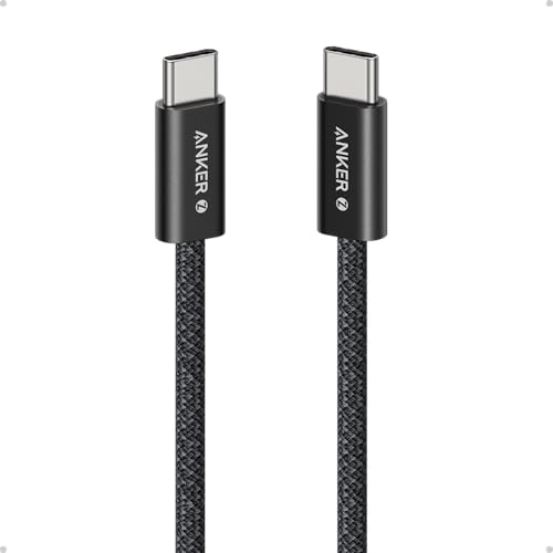 Anker Zolo USB C to USB C Cable, 240W Fast Charging Cable (3.3 ft, Black) | Braided and Dirt-Free, Slim Connector, for iPhone 17 Series, MacBook, and More - color: Black, size: 3.3ft