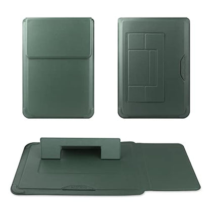 HoYiXi 15 16 Inch Laptop Sleeve Case Leather Bag for MacBook Pro 16 2021 & 2019/Huawei MateBook D15/HP 15.6" PC/MacBook Pro 15/XiaoXin Air 15.6'', Green - color: Green, size: 15-16 in