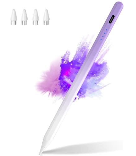CMARS Stylus Pen for Touchscreen, Universal Tablet Pen for iPad/iPhone/Samsung/Huawei/Xiaomi/Android and More Devices, Stylists Pens Rechargeable Digital Pencil with Magnetic - Gradient Purple - color: Gradient Purple
