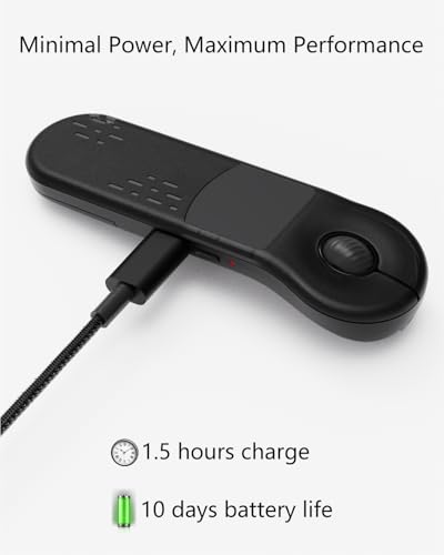 Air Mouse for PC/iOS/Android with Touchpad Rechargeable Wireless Presentation for PPT Pointer Bluetooth 2.4G Remote Control for PowerPoint/Keynote/Tiktok/Camera/Kindle App (Black) - color: Black