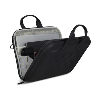 Rollink Laptop Case EVA Hard-Shell, Water-Resistant Computer or Table Bag with Shoulder Strap, Organized Travel Storage - color: Charcoal Landscape