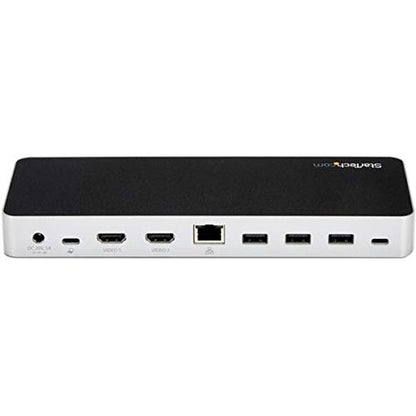 StarTech USB-C Dual 1080p HDMI or DVI Dock, 60W PD, GbE, Thunderbolt 3 | Laptop docking station, charging, plug-and-play, HP, Lenovo, Dell and Surface, dual HDMI/DVI, 3.5mm headset, 1m cable