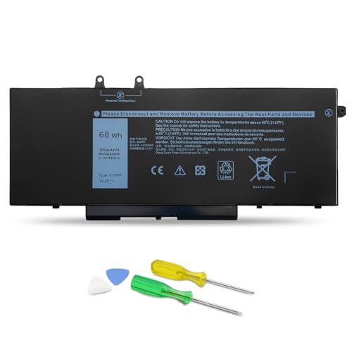 DJW 3HWPP Battery Replacement for Dell Latitude 5501 5411 5401 5410 5510 5511, 17 7500 7506 2-in-1 Black, Precision 3551 3541 Inspiron 7706 2-in-1, 10X1J N2NLL 1VY7F 451-BCMN - size: 3HWPP