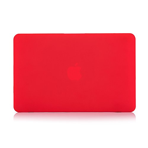 RUBAN Case Compatible with MacBook Air 13 Inch (Models: A1369 & A1466, Older Version 2010-2017 Release), Slim Snap On Hard Shell Protective Cover and Keyboard Cover, Red - color: Red