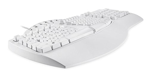 Perixx PERIBOARD-512W Periboard-512 Ergonomic Split Keyboard - Natural Ergonomic Design - White - Bulky Size 19.09"X9.29"X1.73", US English Layout - color: White, style: Wired