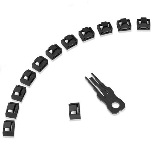 12 Pcs RJ45 Port Lock with 1 Key, Locking RJ45 Port/Dust Blocker, RJ45 Dust Cover Cap Female Port Plugs Protector, Compatible RJ45 Port Devices, Black - color: Black, size: 12-Pack