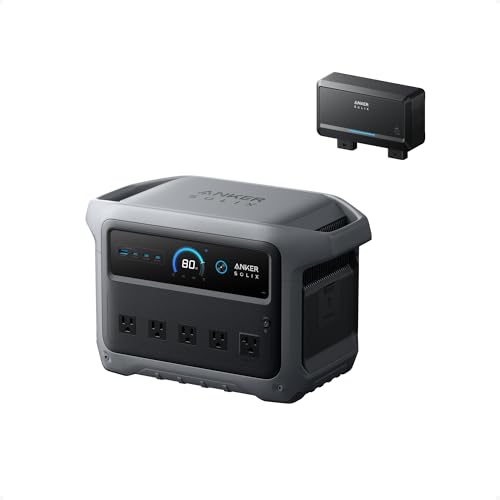 Anker SOLIX C1000 Gen 2 Portable Power Station with Alternator Charger, 2,000W (Peak 3,000W) Solar Generator, Full Charge in 49 Min, 1,024Wh LiFePO4 Battery for Home Backup, Power Outages, and Camping - style: Alternator Charger with C1000 Gen2