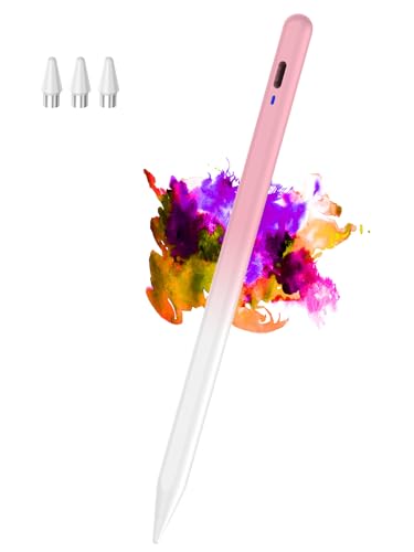 Stylus Pen for Android/Samsung A9/A9+, CMARS Rechargeable Fine Point Stylus for Switch 2/Samsung/Galaxy/iPhone/Huawei/Vivo/Oppo/XiaoMi/Honor, Tablet Pens for Touch screen with Magnetic - Gradient Pink - color: Gradient Pink