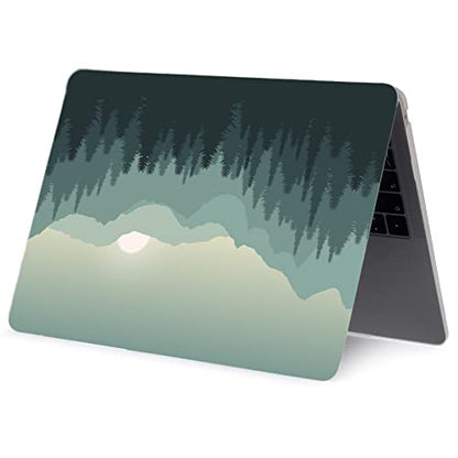 LanBaiLan Compatible with MacBook Air 13 inch Case M5 2026 M4 2025 M3 M2 2024-2022 A3449 A3240 A3113 A2681, 13.6 Plastic Hard Shell Case & Keyboard Cover, Mountains Landscape - color: Mountains Landscape