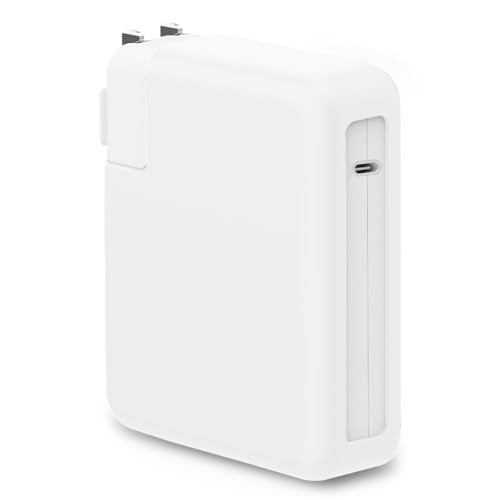 140W Soft Silicone Power Adapter Sleeve Case for 2021-2026 MacBook Pro 16 inch M5 A3428 A3429 A2485 M1 A2780 M2 A2991 M3 A3186 A3403 M4 Pro/Max Chip Charger Protective Cover (140W), White - color: White