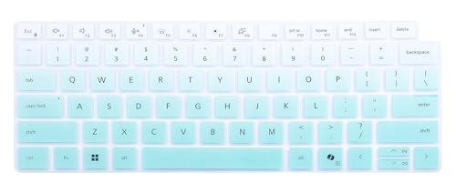 Silicone Keyboard Skin Cover Compatible for Dell Pro 14/Max14 PC14255 PC14250 MC14250 MC14255, Dell Pro 14 Plus PB14255 PB14250 Laptop Without Numeric Keypad (NOT for PA13250 PA14250) (Ombre Mint) - color: Ombre Mint, size: compatible for Pro 14
