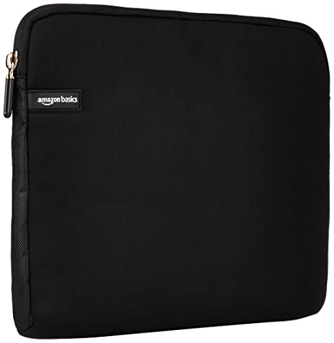 Amazon Basics 14 inch Laptop Sleeve, Protective Case with Zipper for MacBook Pro, MacBook Air, Surface, Dell, HP, Lenovo - Black - size: 14 Inch