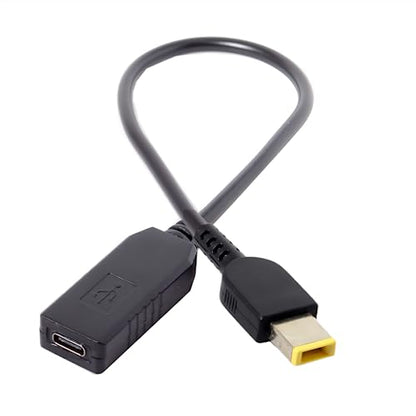 chenyang CY USB C to Rectangle ThinkPad X1 11.0 * 4.5mm Power Plug PD 65W Emulator Trigger Charge Cable - style: For Rectangle 20V