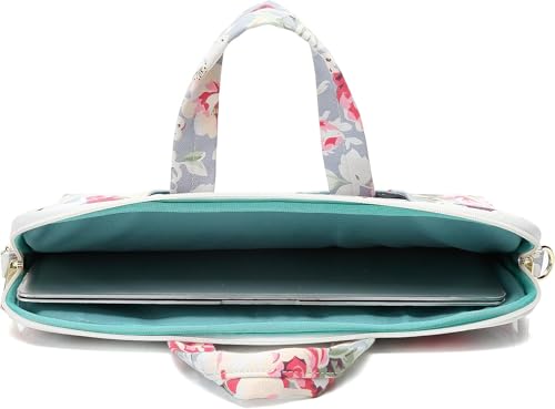 Laptop Shoulder Messenger Bag for MacBook Air 13 inch,MacBook 14 inch and 13.3 Inch-14 inch Laptop (Blue Rose) - color: Blue Rose