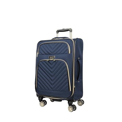 Kenneth Cole REACTION Chelsea Chevron Quilted Luggage, Navy, 3-Piece Set (20"/24"/28") - color: Navy, size: 3-Piece Set (20"/24"/28")
