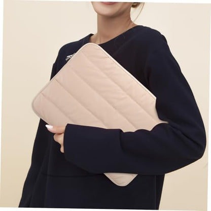 NUOBESTY Laptop Sleeve Water-Resistant Polyester Multiple Compartments for Organized Storage Stylish Design for Travel Office and School