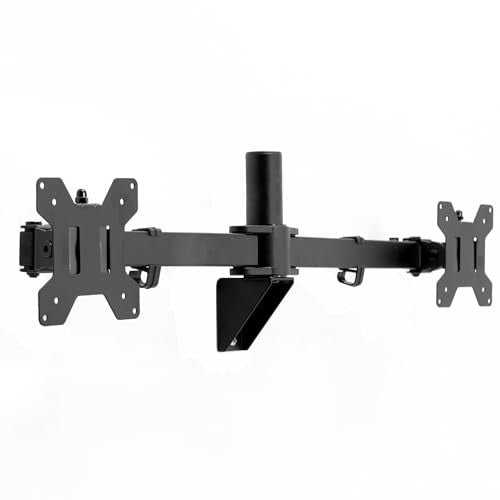 VIVO Premium Dual Ultra Wide LCD LED 27 to 38 inch Monitor Wall Mount, Heavy Duty, Telescoping Arms, Flush Wall Setup, Fits 2 Screens, Black, MOUNT-TS38B - size: up to 38", style: Dual mount