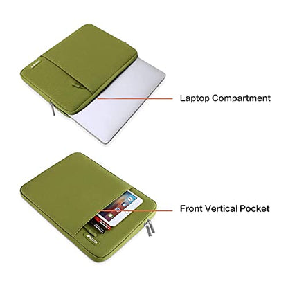 MOSISO Laptop Case 13 inch, Laptop Sleeve Bag with Pocket | Compatible with MacBook Neo A3404 2026/Air/Pro 13 M5/M4/M3/M2/M1 2026-2016, Polyester Vertical Computer Bag, Chartreuse - color: Chartreuse, size: 13 inch