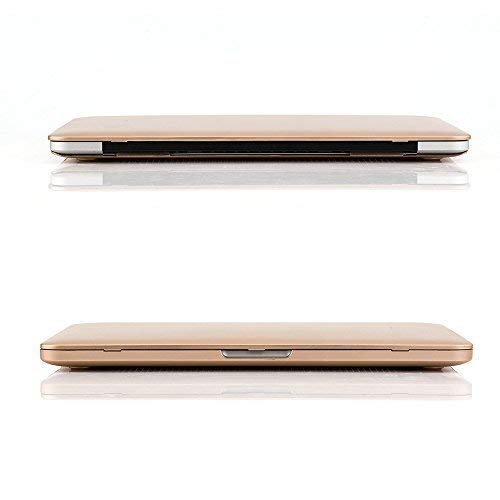 RUBAN Case for Old MacBook Pro 13 inch (A1502 & A1425 Models) 2015 2014 2013 2012, Plastic Hard Shell Case & Keyboard Cover for Old Version Mac Pro Retina 13 Inch, Gold - color: Gold