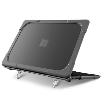 Batianda Durable Stand Case for Microsoft Surface Laptop 13.8 Inch, Grey | Ergonomic Foldable Stand, Heavy Duty Matte Hard Shell, Fits 2024-2026 Surface Laptop 7/8th Edition for Business 13.8 Inch - color: Grey