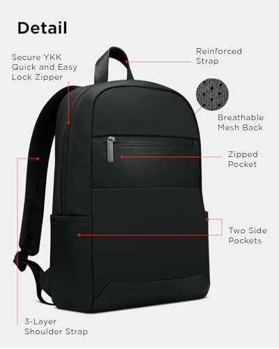 Lenovo Laptop Backpack (B500) -15L Capacity Padded Tablet & Computer Bag with Lock Zipper, Black, 15.6 Inch - style: Laptop Backpack (B500) - 15l Capacity Padded Tablet & Computer Bag With Lock Zipper