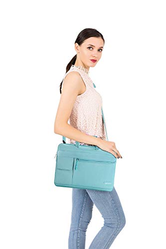 MOSISO Laptop Shoulder Bag Compatible with MacBook Pro 16 inch M5 M4 M3 M2 M1 2026-2019/Pro 15 A1398, HP Acer Dell Lenovo ASUS Notebook,Polyester Flapover Briefcase Sleeve Case, Mint Blue - color: Mint Blue, size: 16 inch