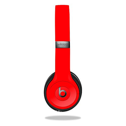 MightySkins Skin Compatible with Beats by Dr. Dre Solo 3 Wireless - Solid Red | Protective, Durable, and Unique Vinyl Decal wrap Cover | Easy to Apply, Remove, and Change Styles | Made in The USA - color: Red