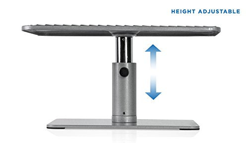 Mount-It! Adjustable Height Laptop Stand for MacBook Pro, Ergonomic Desk Riser for 11-15 Inch Laptops and 24-32 Inch Monitors