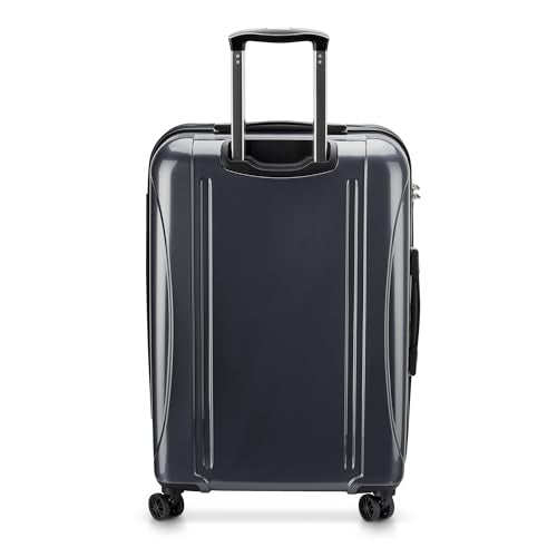 DELSEY PARIS Helium Aero Hardside Expandable Luggage with Spinner Wheels, Titanium, Checked-Medium 24 Inch - color: Titanium, size: Checked-Medium 24 Inch
