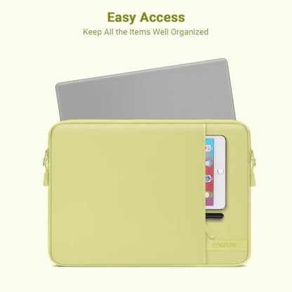 MOSISO Laptop Sleeve Compatible with MacBook Neo 13/Air 13.3 13.6/Pro 13 | 360 Degree Protective Portable Water Resistant Laptop Carrying Case Computer Bag with Vertical Pocket&Small Case, Citrus - color: Citrus, size: 13 inch