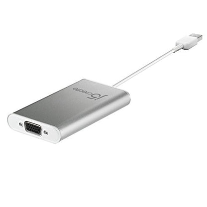 j5create USB-A to VGA Aluminum Display Adapter 1080p HD Resolution | Up to 2048 x 1152| USB 3.1/3.0/2.0 Port | Compatible with Windows and Mac (JUA311)