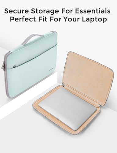 DOMISO 15.6 inch Laptop Case Sleeve Protective Cover Compatible with 16 inch MacBook Pro M4 M3 M2/Pro Max,15.6-16 inch HP Dell ASUS Lenovo Chromebook,Waterproof Computer Cases Bag,Mint Green - color: Mint Green, size: 15.6"