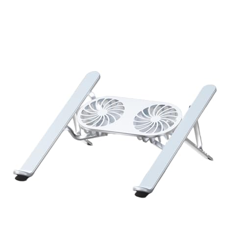 Efficient Notebook Coolers Pad with Adjustable Stand Enhances Air Circulation for High Laptops Accessories Laptop Heat Dissipation Stand - color: Silver, size: Without lights