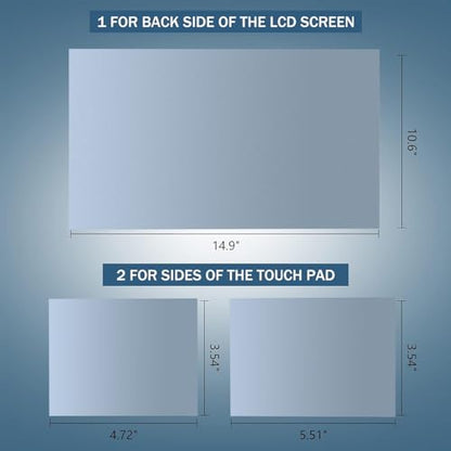 Laptop Skin Sticker Decal 15-15.6 Inches, Universal Reusable Vinyl Sticker for 12.1 13 13.3 14 15.4 Inches Netbook/Notebook PC, Waterproof & Scratch-Resistant (Rock Blue - Gradient) - color: Rock Blue - Gradient