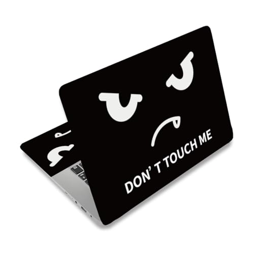 PLIGREAT 15 Inch Laptop Decal Sticker Skin Cover, Don't Touch Laptop Stickers Skins Decal Fits 12" 13" 13.3" 14" Laptops Universal Removable Vinyl Notebook Art Protector - color: Don't Touch