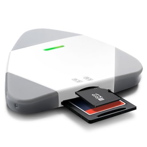 SD Card Reader, USB 3.0 Type C High Speed to SD/TF Card Adapter, for iPhone 15/Android Phone/iPad/Mac/Laptop, Three Card Slot Micro SD Card Reader Supports SD Micro SD CF Card, No App Required