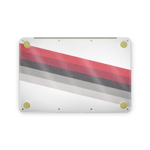 Glossy Glitter Laptop Skin Compatible with Apple MacBook Neo - Slant Stripes - Premium 3M Vinyl Protective Wrap Decal Cover - Easy to Apply | Crafted in the USA by MightySkins - color: Slant Stripes, size: MacBook Neo Full Cover Skin, style: Glossy Glitte