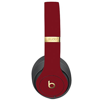 MightySkins Skin Compatible with Beats Studio 3 Wireless - Solid Burgundy | Protective, Durable, and Unique Vinyl Decal wrap Cover | Easy to Apply, Remove, and Change Styles | Made in The USA - color: Burgundy